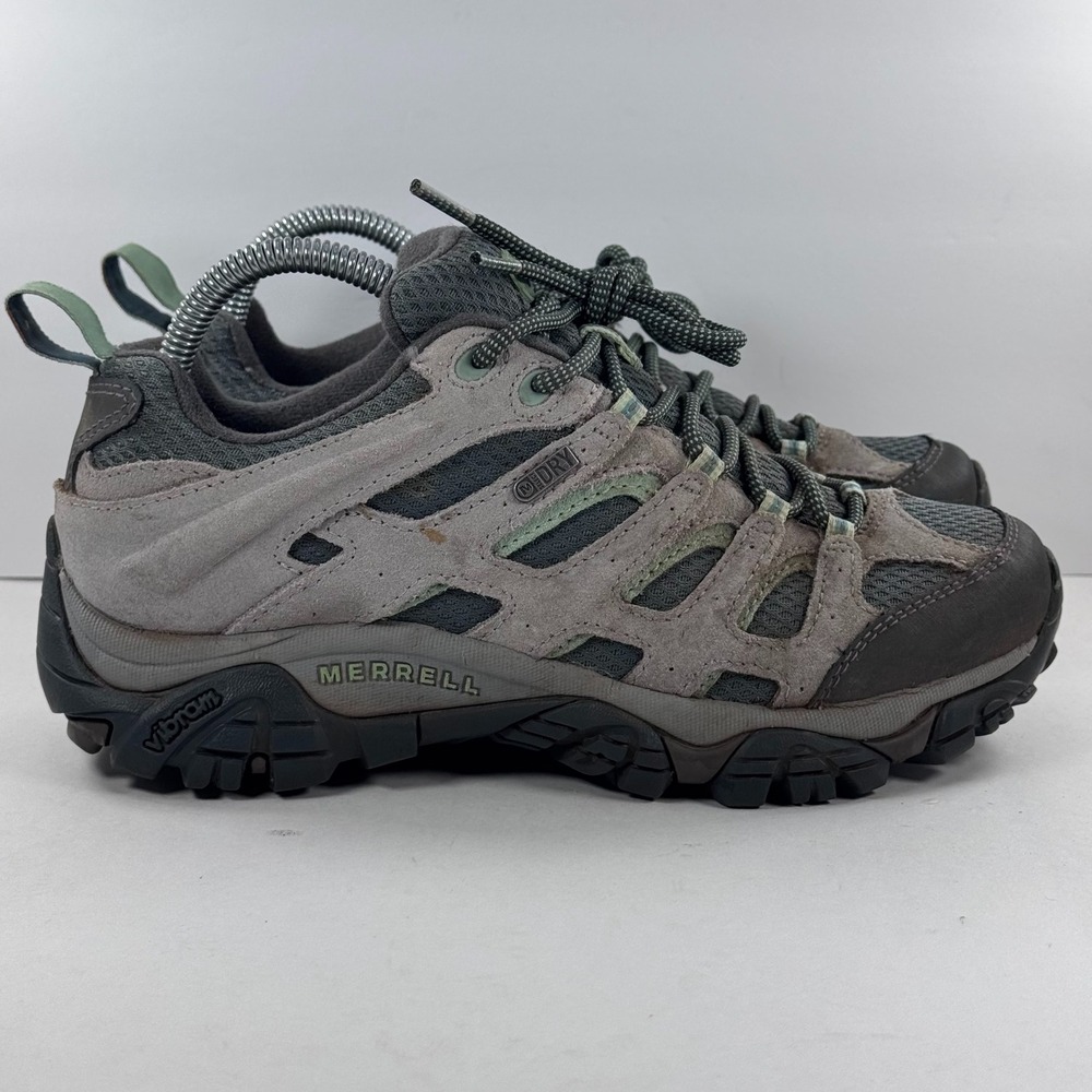 Merrell Moab 2 Waterproof Hiking Shoes Drizzle Mint Grey J24462 Womens 8.5